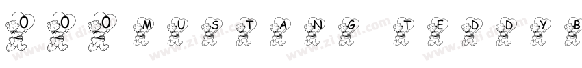 000mustang teddybear字体转换